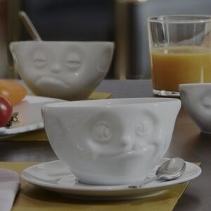 58 PRODUCTS TASSEN “Oh Please” Face Coffee Cup – Cup Only – 6.7 oz Porcelain-